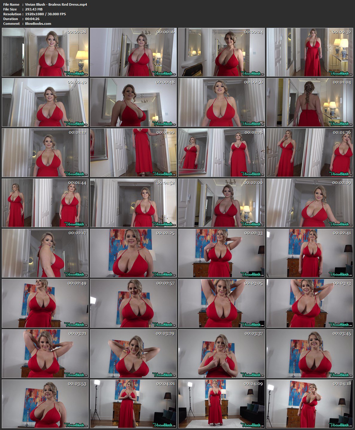 Vivian Blush - Darling Blonde Keeper Of Marvellous Big Boobs In Red Dress